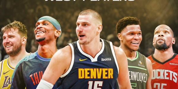 ClutchPoints评西部前5：约基奇、SGA、爱德华兹、东契奇、杜兰特